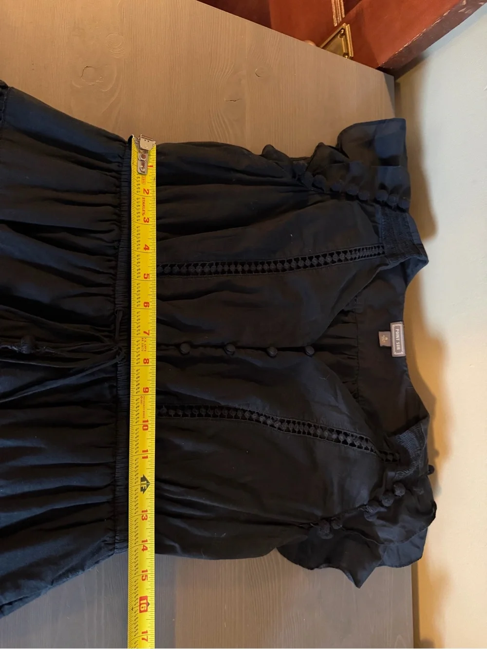 J. Crew Point Sur Black Pom-Pom Tiered Cotton-Voile Midi Dress